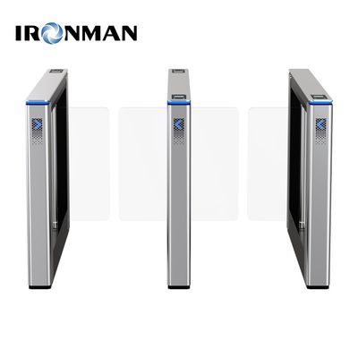 Waist High Swing Gate Turnstiles Entrance For Galvanized Steel Sheet Laser Logo For Public Toilets Fitness